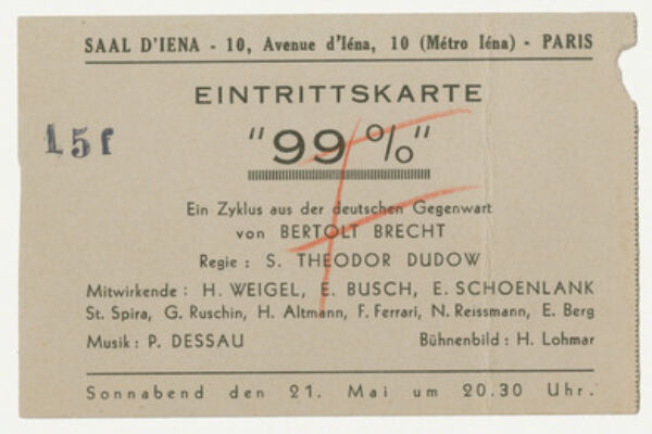 Zijn we nog steeds de Velen Ticket 99 Paris 1938 kopie