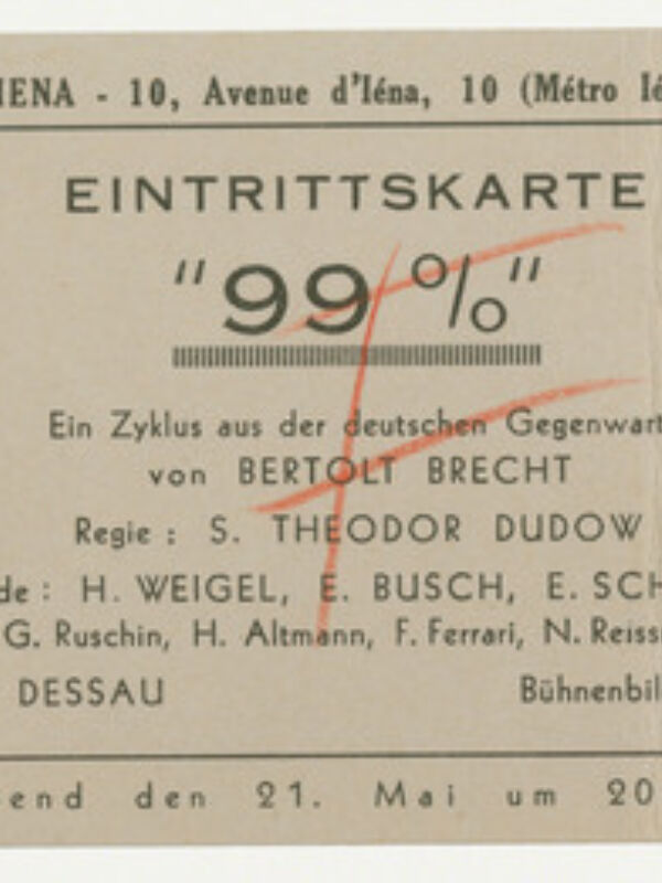 Zijn we nog steeds de Velen Ticket 99 Paris 1938 kopie